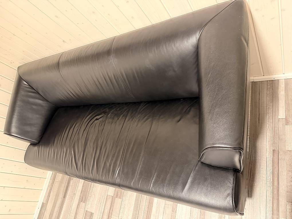 Rolf Benz Divani: Ledersofa Rolf Benz schwarz – Usato da Luzern venduto da e_r_s98p 1