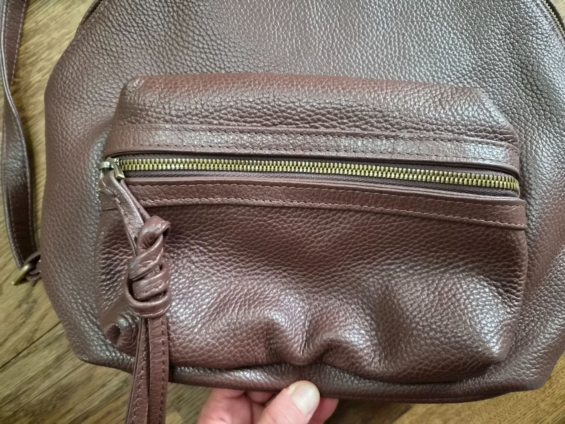 Sacs à dos: Brown leather backpack – D'occasion à Zürich par mon_attitude 3