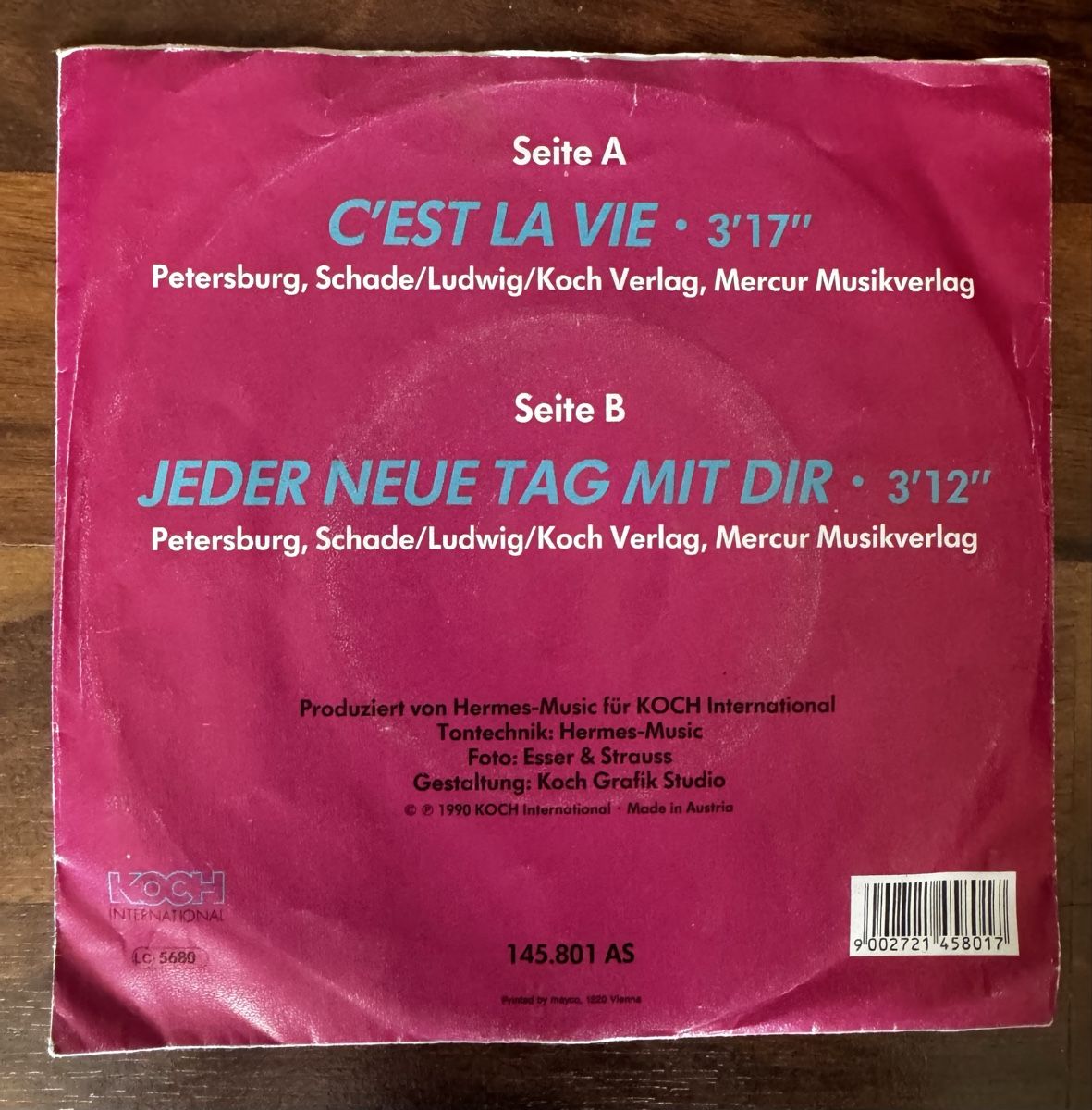 Dischi in vinile: Rendezvous - C'est la Vie - 7" Single - Schlager – Usato da Rorbas venduto da BlackstarRecords 1