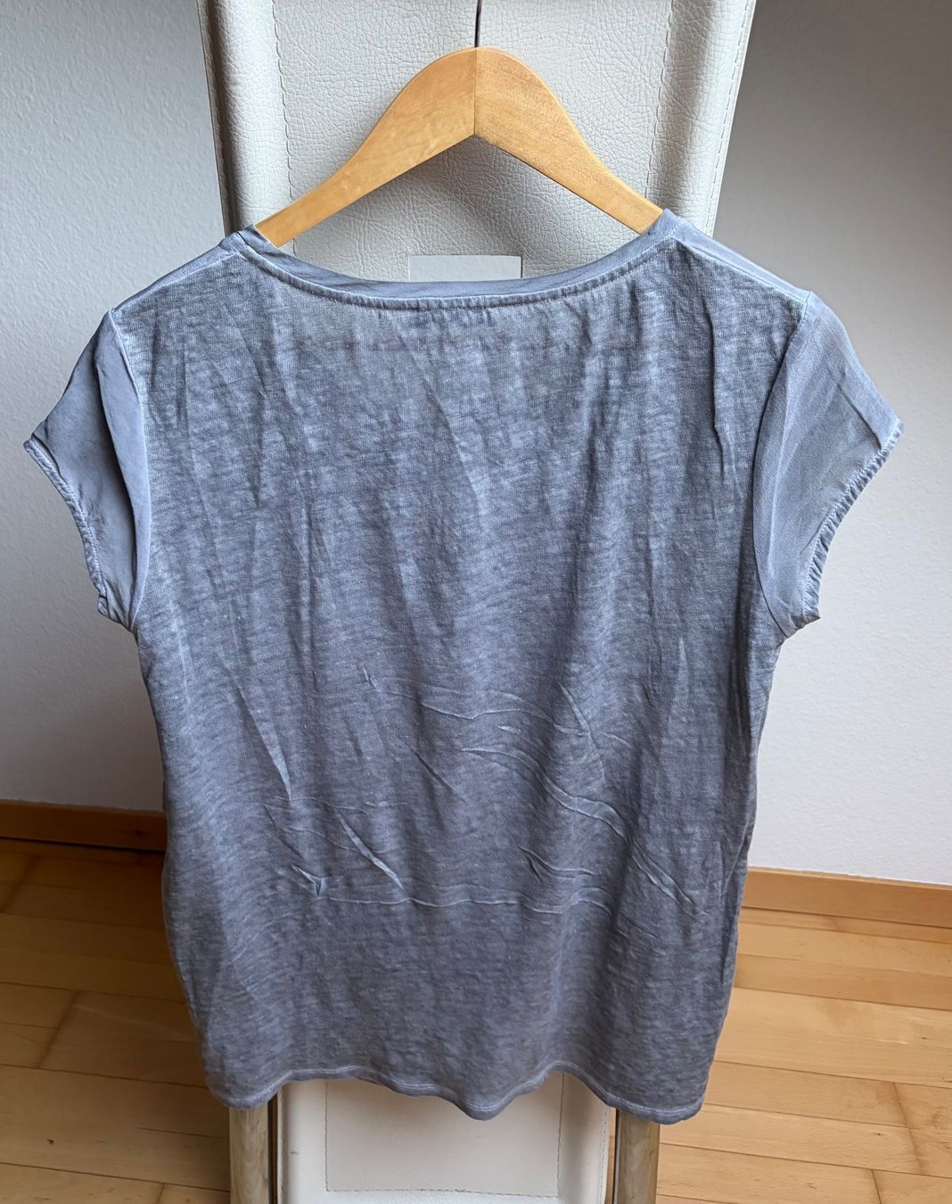 Blusen: Grüner Seide / Leinen Shirtbluse Gr.38 – Gebraucht aus Unterägeri von Jutka_04 2