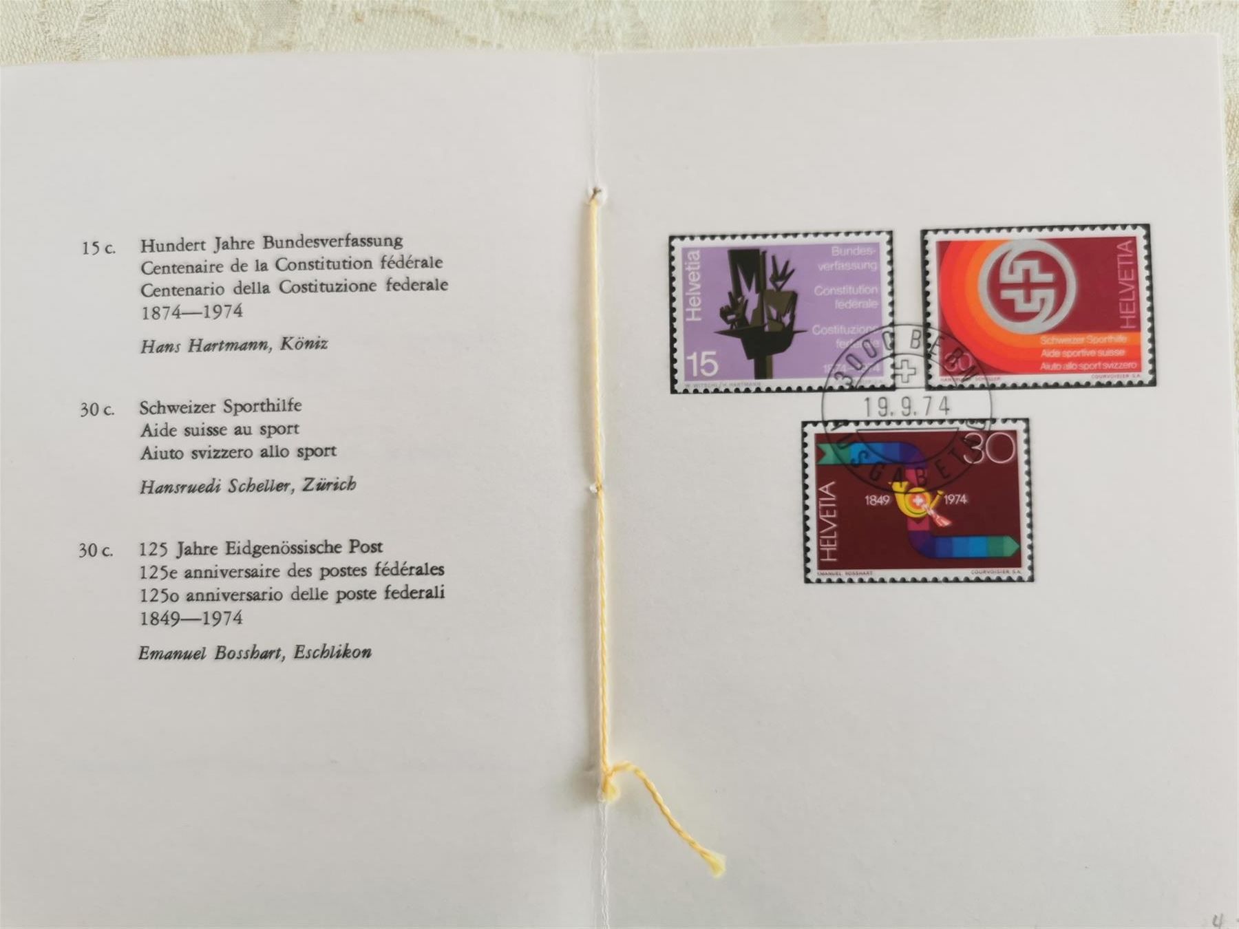 Tutti i francobolli: Sondermarken II 1974 – Usato da Olten venduto da Cshanti