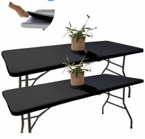 Schwarze Tischdecke 2er pack