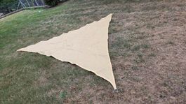 Sonnensegel Dreieck, Farbe Sand, 3.5m x 3.5 x 3.5m