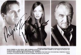 THE AVENGERS film Ralph FIENNES Uma THURMAN / AUTOGRAMME