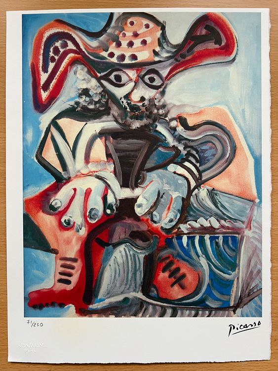 pablo-picasso-homme-au-chapeau-assis-71-250-kaufen-auf-ricardo
