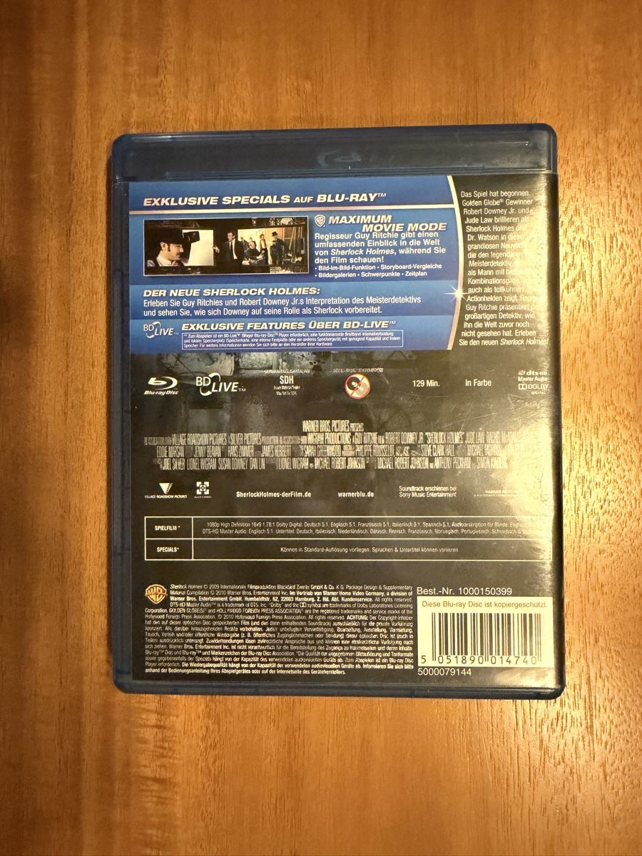 Tutti i DVDs: Sherlock Holmes Blu Ray – Usato da Solothurn venduto da Luckyytee 1