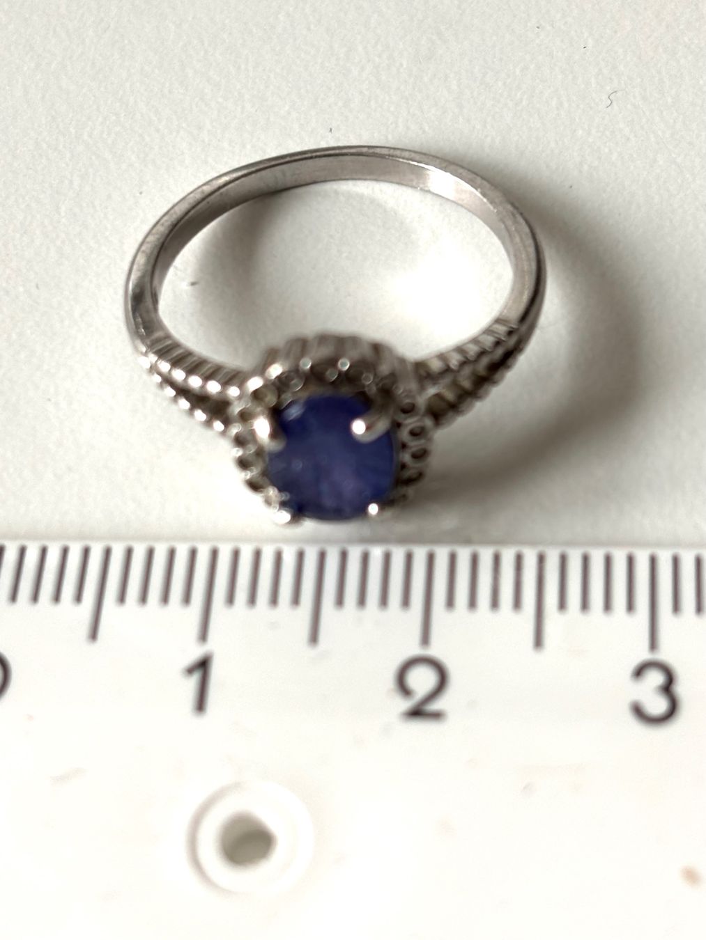 Anelli: Silber Ring 925 mit blauen Stein – Usato da Stein AR venduto da EvaL056 4