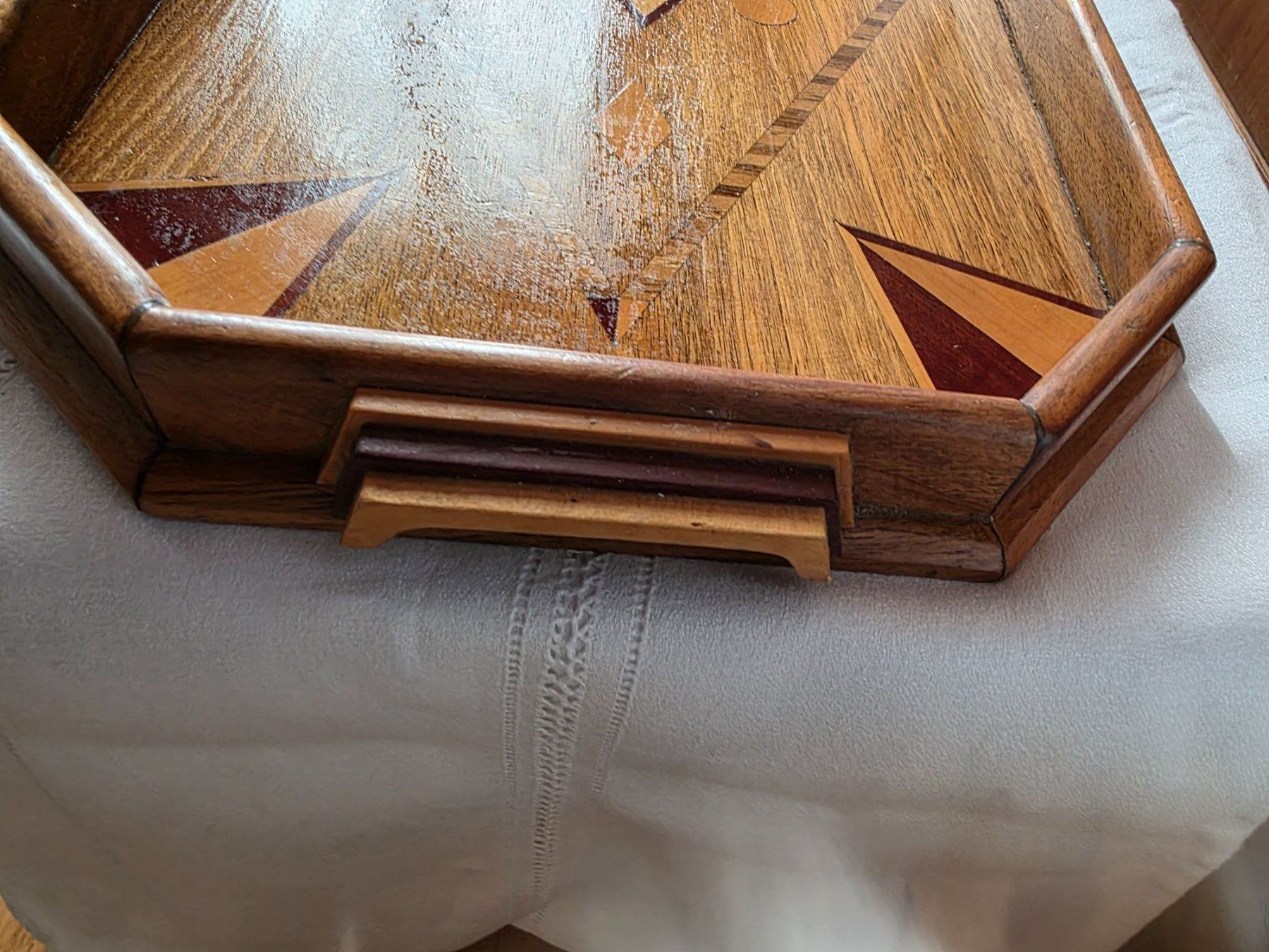 Plateaux: Vintage Serviertablar Intarsien Holz Tablett – D'occasion à Walterswil BE par Lonitti 4