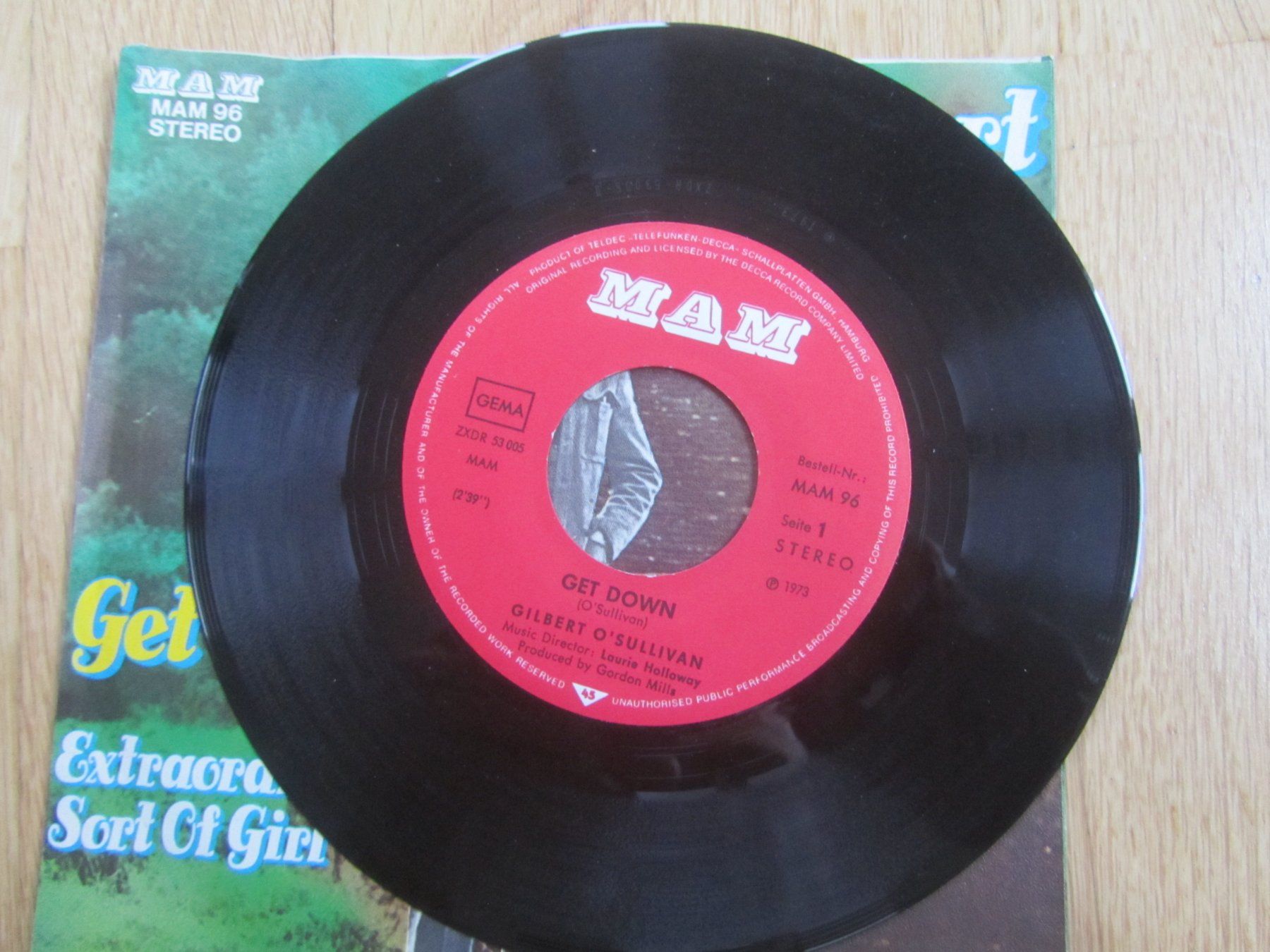 Dischi in vinile: Gilbert O'Sullivan - Get Down Single Schallplatte, 1973 – Usato da Seengen venduto da mikelele 1