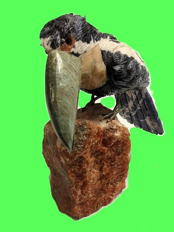 Statuette: Wunderschöner Vogel aus Edelstein, ca. 20cm hoch – Usato da Rheineck venduto da han_c85z 3