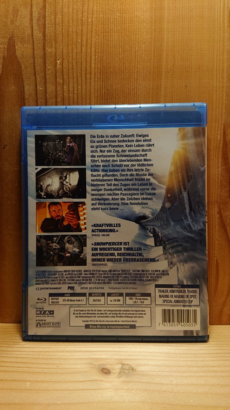 Tutti i DVDs: SNOWPIERCER Blu-Ray mit Chris Evens – Usato da Wilderswil venduto da Exebub 1
