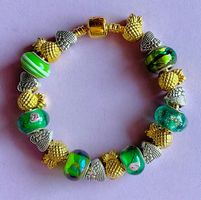 ARMBAND CHAMILIA TROLLBEADS KOMPATIBEL MURANO STYLE GRÜN