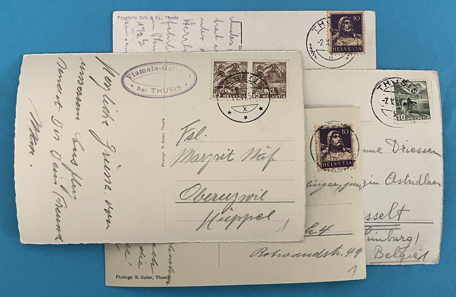 Cartoline postali: 9 ANSICHTSKARTEN VIAMALA – Usato da Oberwil BL venduto da SALOB 3