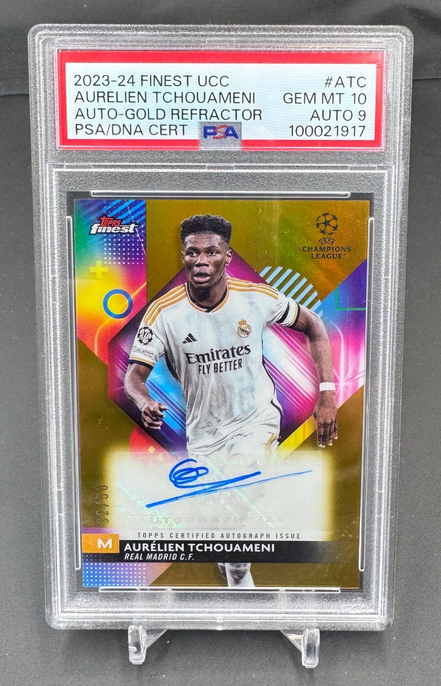 Topps Carte collezionabili: Aurélien Tchouaméni 23-24 Topps Gold Refractor /50 PSA 10 – Nuovo (secondo la descrizione) da Jegenstorf venduto da plataOplomo