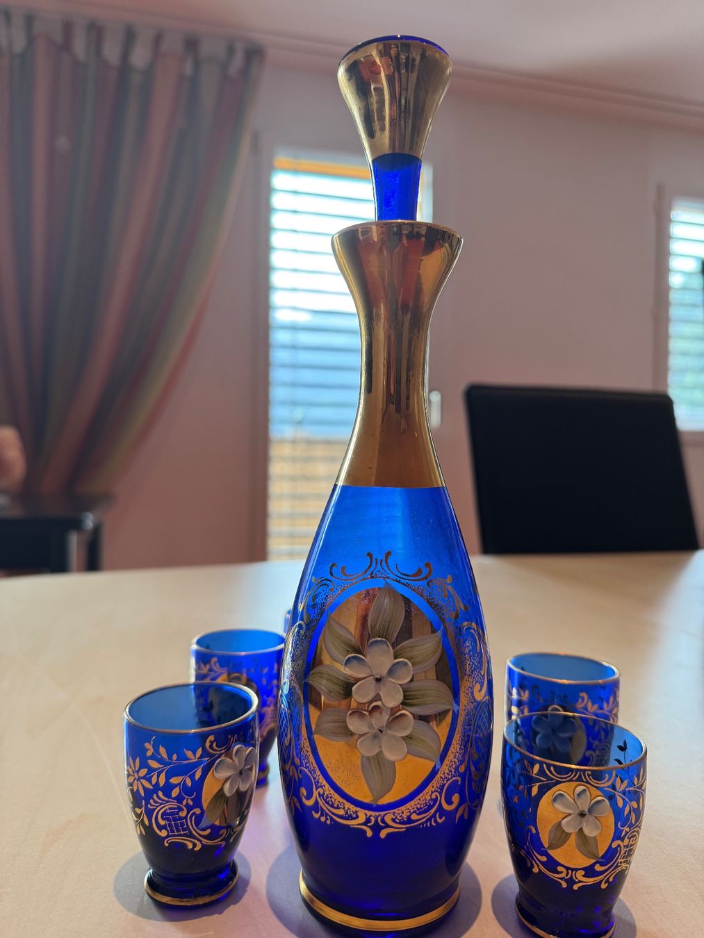 Caraffe: Vintage Glas-Dekanter mit 6 Schnapsgläsern – Usato da Untervaz venduto da maj_m5xn 1