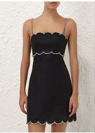 Zimmermann crush scalloped mini dress gr 0 NEU