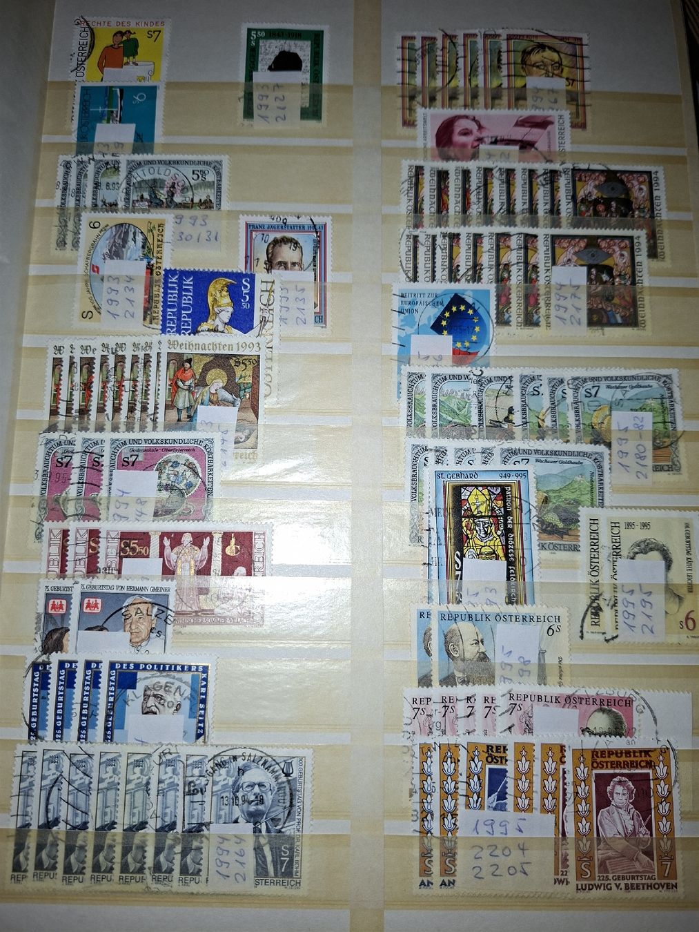 Tutti i francobolli: Briefmarkensammlung Österreich  – Usato da Balgach venduto da SIMEON27 5