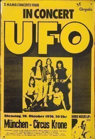 Insegne: Rusty Blechschild-UFO IN CONCERT MÜNCHEN – Nuovo e nell'imballaggio originale da Rupperswil venduto da big-one-sale