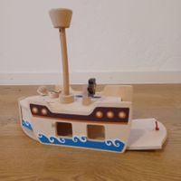 Holz - Spielzeugschiff farbig