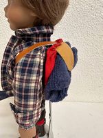 Vintage Heidi Ott Künstlerpuppe «Wanderknabe mit Rucksack»