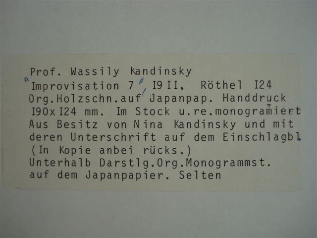 Xilografie: Wassily Kandinsky, Original Holzschnitt – Usato da Einsiedeln venduto da artgallery59 5