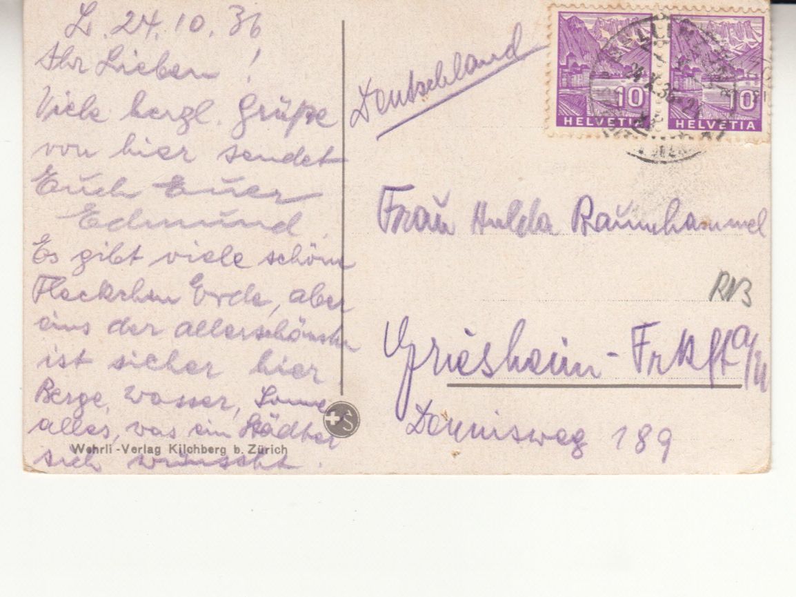 Cartoline postali: Lago Maggiore 1936 – Usato da Bürglen TG venduto da StampGraf 1