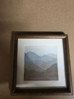 Original Radierung Berglandschaft (1989) | Limitiert 7/30 