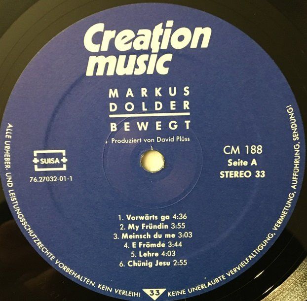 Dischi in vinile: Markus Dolder - Bewegt (LP) – Usato da Grüningen venduto da azulvinyl 3