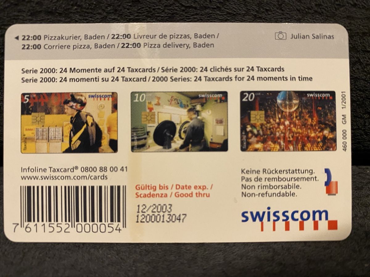 Schede telefoniche: Taxcard S5 – Usato da Lausanne venduto da babacard10 1