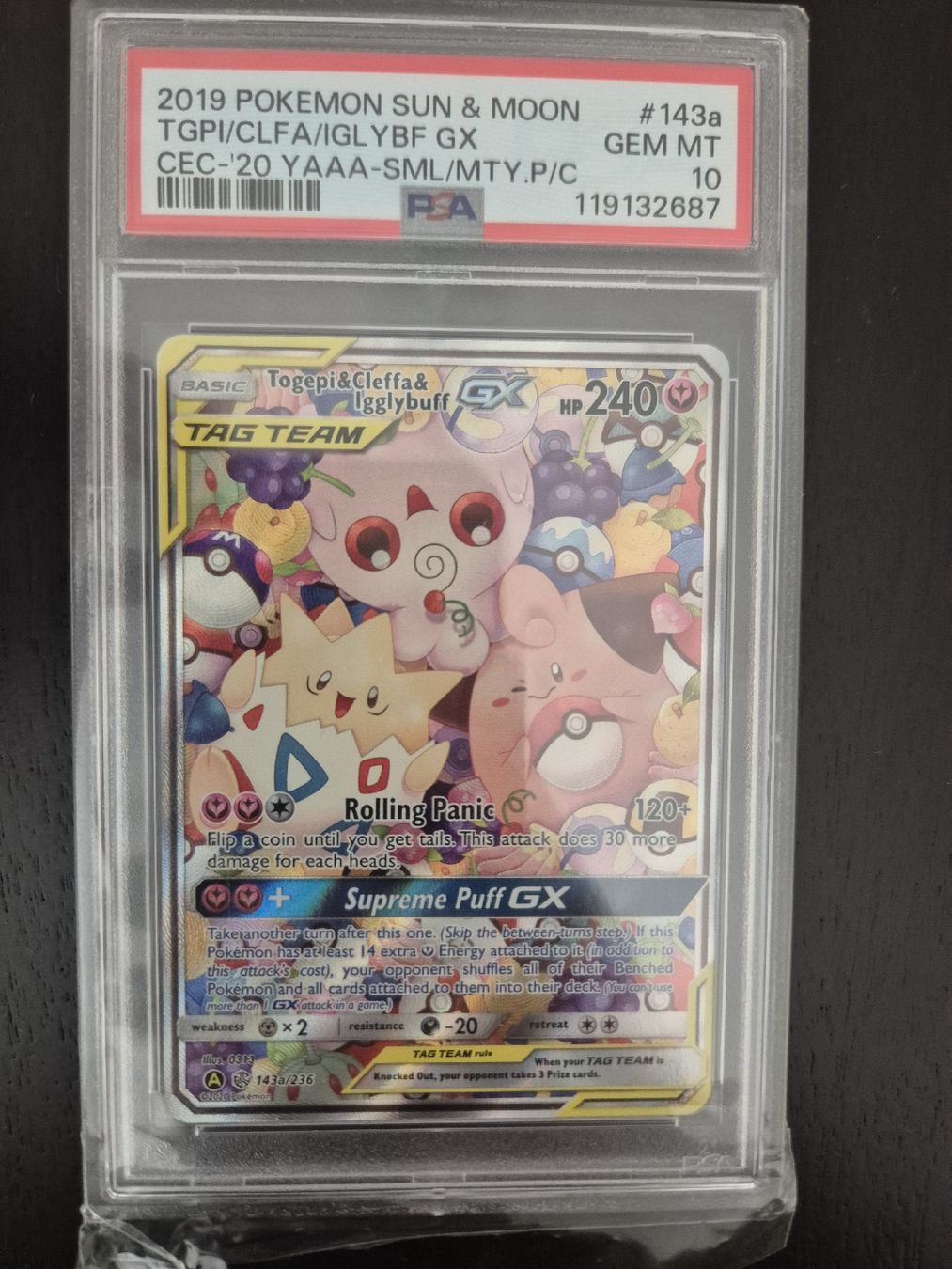 Pokémon Carte collezionabili: Togepi & Cleffa & Igglybuff GX   PSA 10 GEM MT – Nuovo (secondo la descrizione) da La Chaux-de-Fonds venduto da luc_88zy