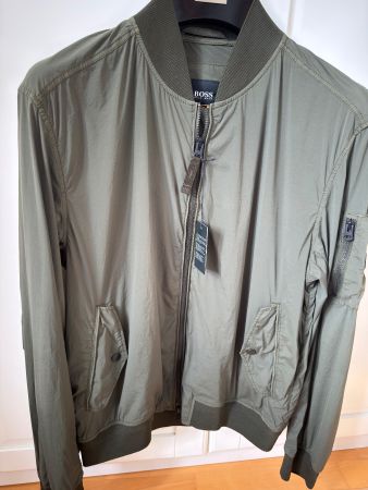 BOSS ONINO Lightweight Packable Bomber – Grün – Neu – Gr. 48