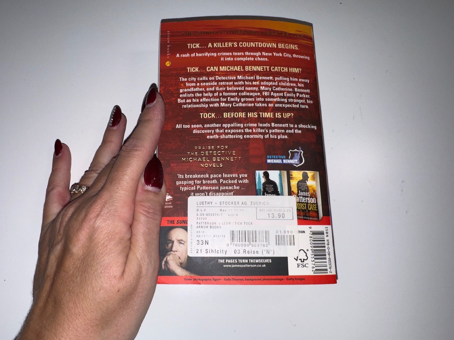 Libri: NOVEL: James Patterson, Tick Tock – Usato da Grosswangen venduto da English_books 9