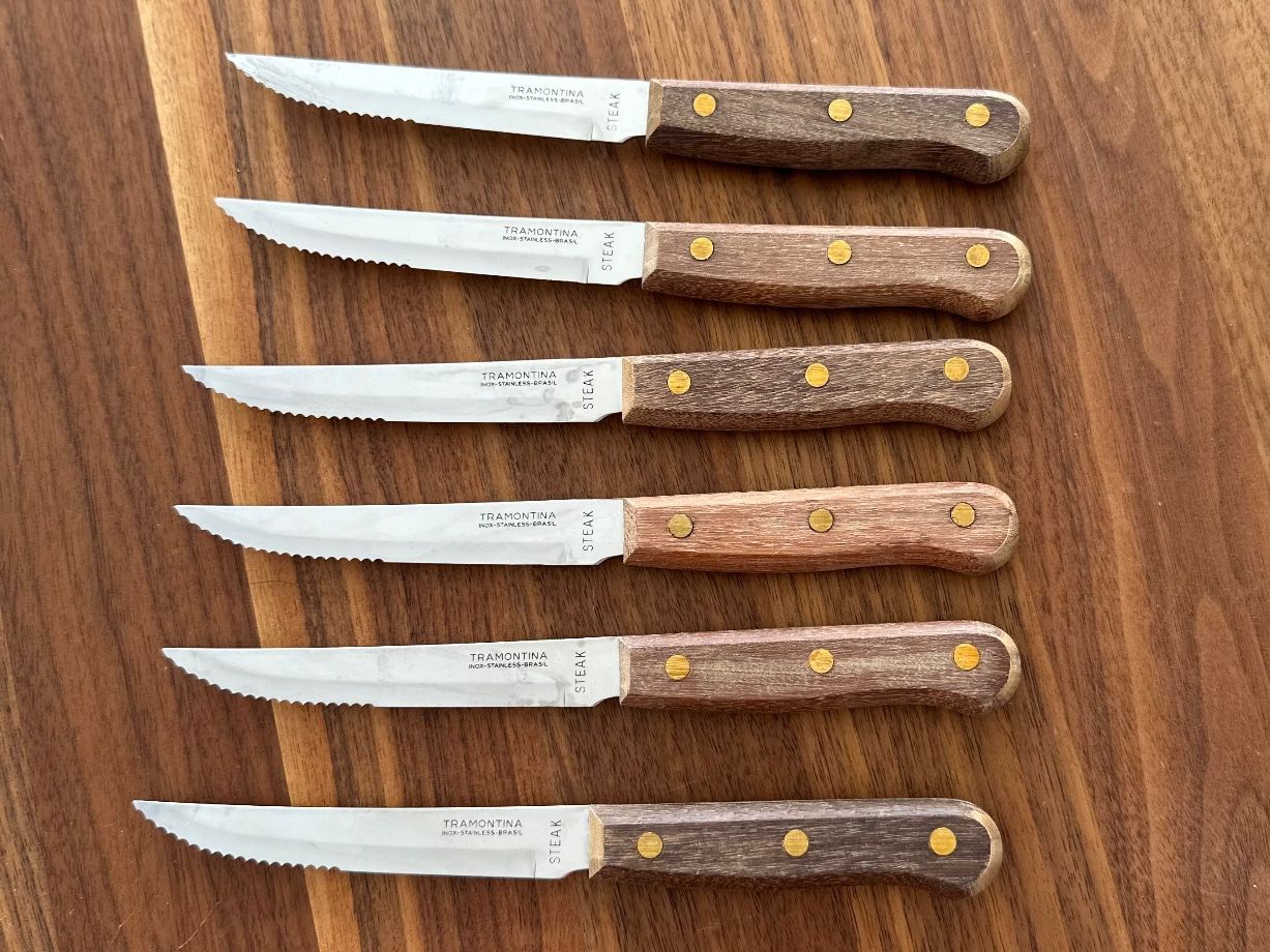 Coltelli: Steakmesser - TRAMONTINA - Echtholz - 6 Stk. – Usato da Märstetten venduto da fab_wf2v 1