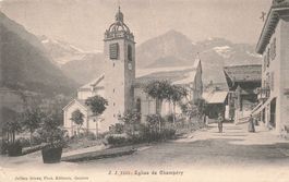 Champéry (VS) Kirche und Alpenpanorama