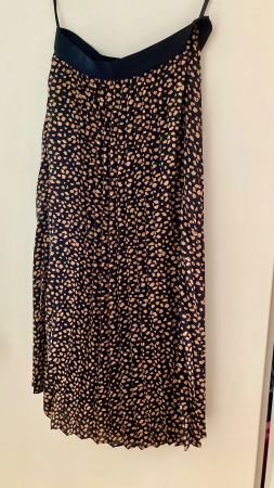 S.Oliver Plissee Rock Gr. 40, 42, schwarz/beige/ chic