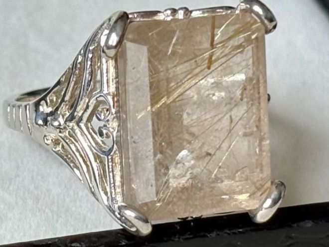 Anelli: Rutilquarz Ring Silber 925, Gr. 60 – Nuovo (secondo la descrizione) da Brugg AG venduto da lau_9rvy