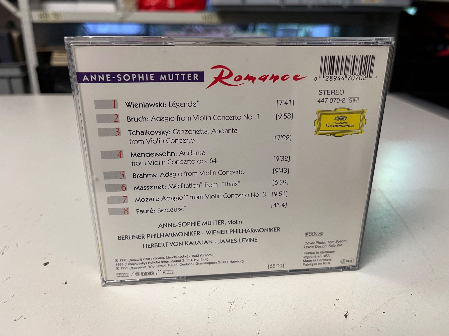 CDs: Anne-Sophie Mutter - Romance - SRA01D – Neu (gemäss Beschreibung) aus Küsnacht ZH von Internetradio 1