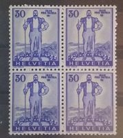 4191) W4, Pro Patria im 4-Block postfrisch Kt. 60.-