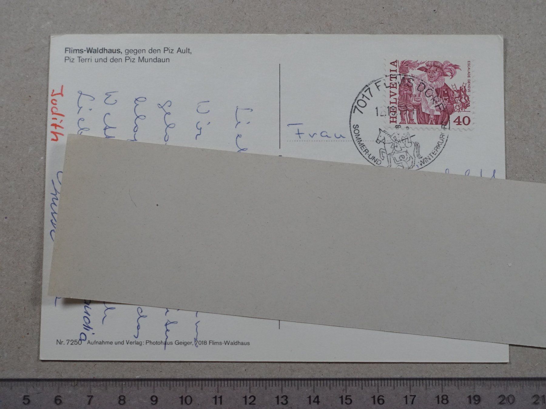 Cartoline postali: Flims Waldhaus, 1979 – Usato da Lenzburg venduto da fh1 1