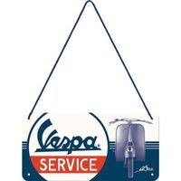 Metall Hängeschild-VESPA SERVICE - 20 X 10 CM