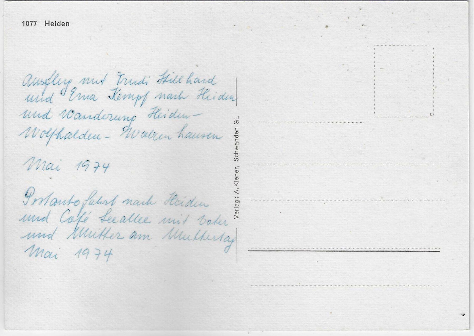 Cartoline postali: Flugaufnahme Heiden – Usato da Ettingen venduto da Kartenplanet 1