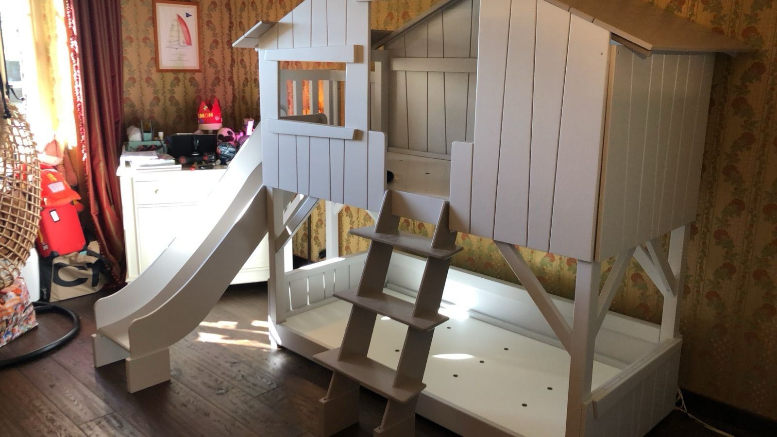 Letti: Lit cabane superposé avec toboggan plateforme – Usato da Cologny venduto da suz_xm2l