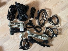 Lot de 18 câbles d'alimentation divers, 230V europe / world
