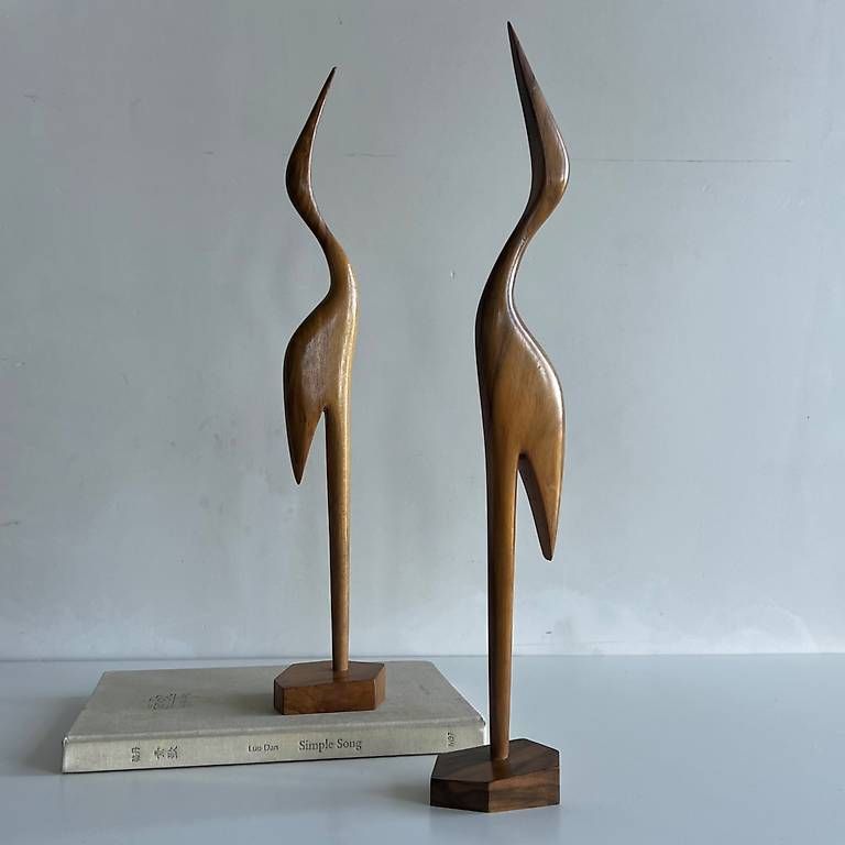 Statuette: Teak Bird Sculpture, Scandinavian Mid century design – Usato da Oberägeri venduto da Theonose74