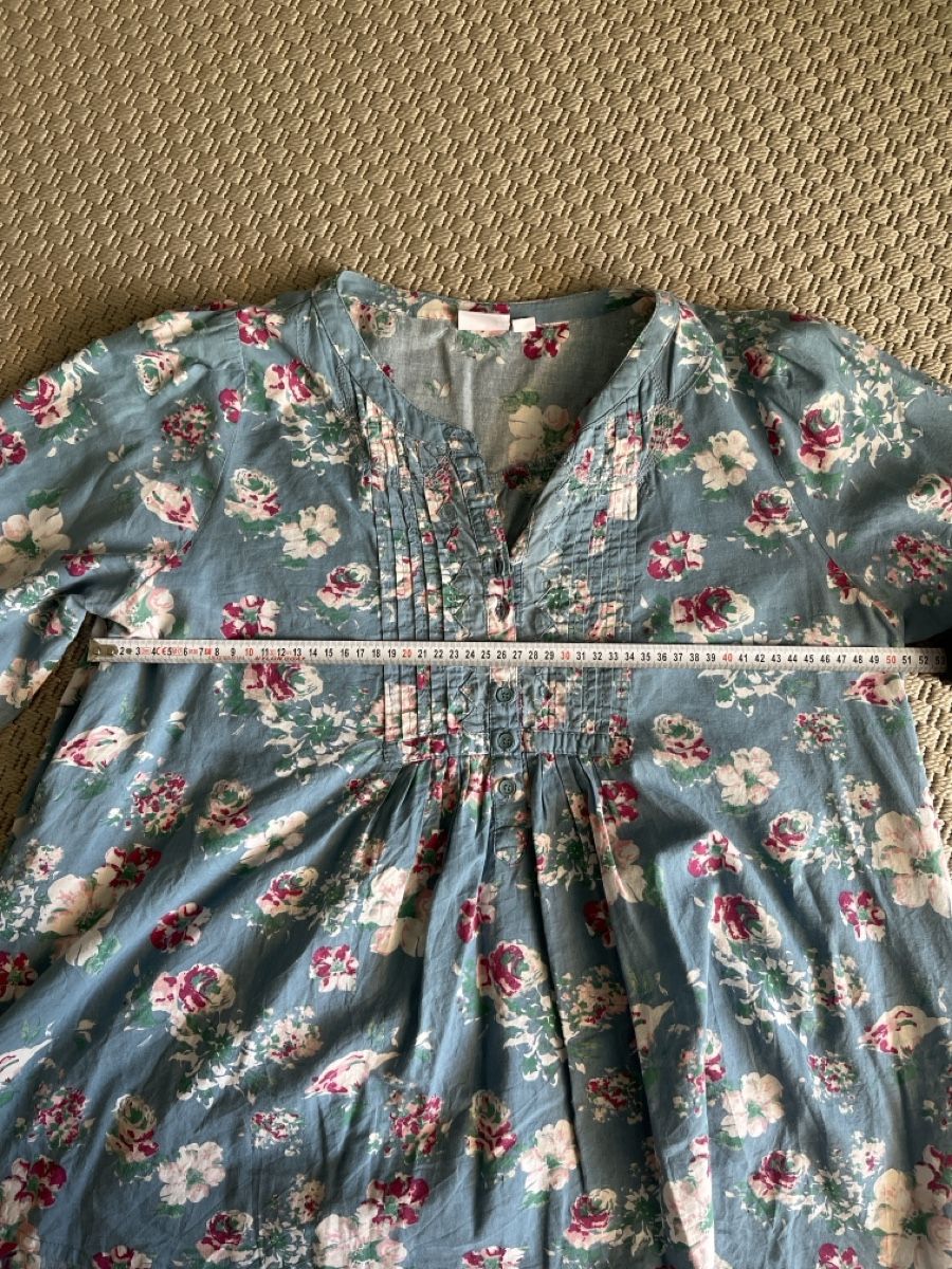 Camicette: Blusentunika mit Blumenprint, Baumwolle, ca. 44 – Usato da Solothurn venduto da Bobesch08 6