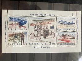 Schweden 1984 Block Luftfahrtgeschichte postfrisch