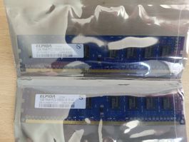 Memoire RAM DDR3 Elpida 2x 1GB 1Rx8 PC3-10600U-9-10-A0