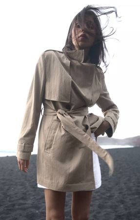 Trenchcoat Übergangsjacke XS/Veste de transition trench-coat