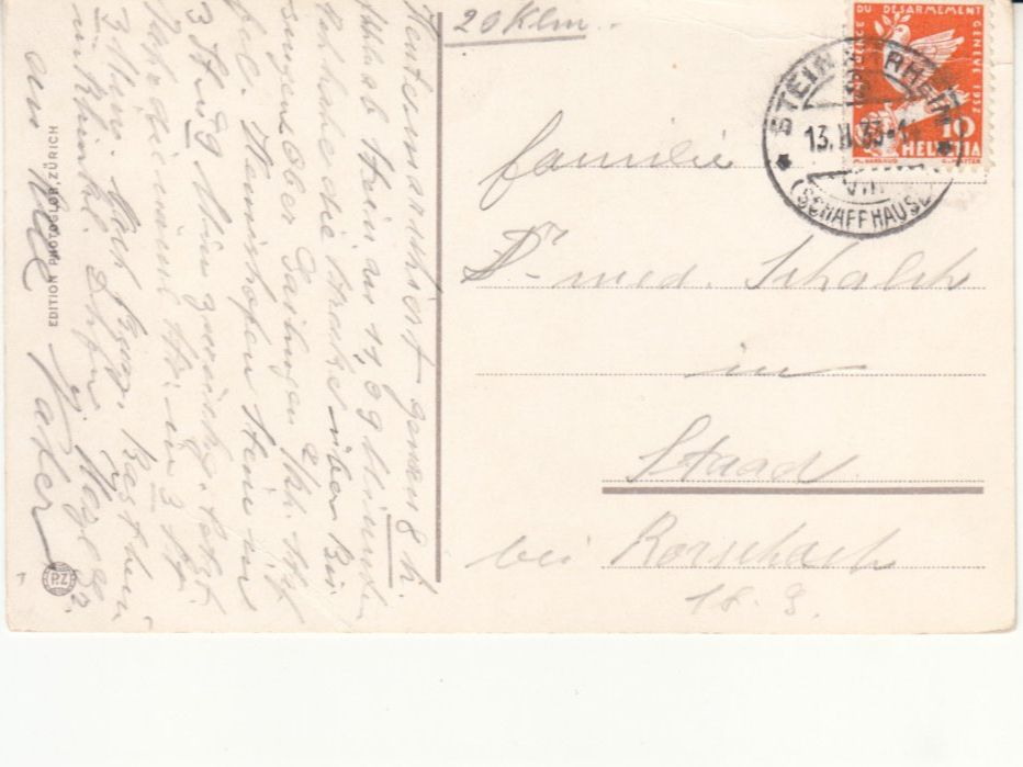 Cartoline postali: Stein am Rhein 1933 – Usato da Bürglen TG venduto da StampGraf 1