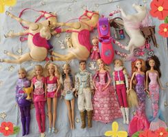 Ein großes Set mit Barbie-Puppen